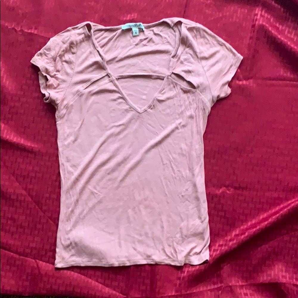 Rib knit pink knife